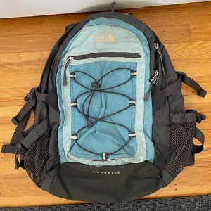 North Face women's Borealis backpack gray/blue